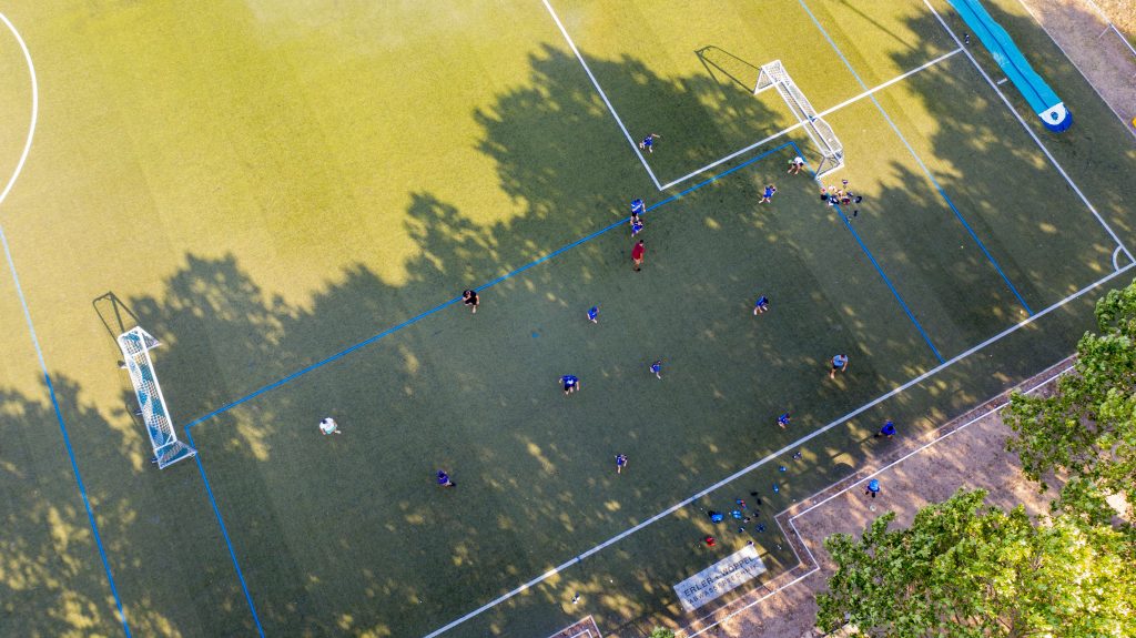 Das Sportgelände von oben